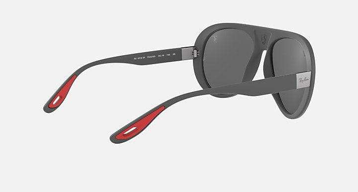 Ray-Ban RB4310M SCUDERIA FERRARI COLLECTION Grey with Grey Mirror Silver Solid Color - Mirror lenses - 240