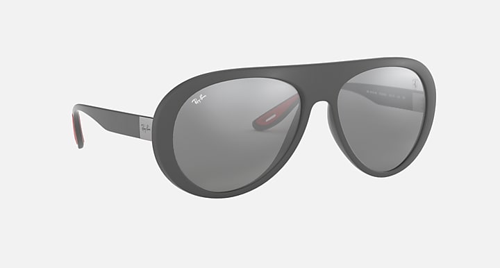 Ray-Ban RB4310M SCUDERIA FERRARI COLLECTION Grey with Grey Mirror Silver Solid Color - Mirror lenses - 330