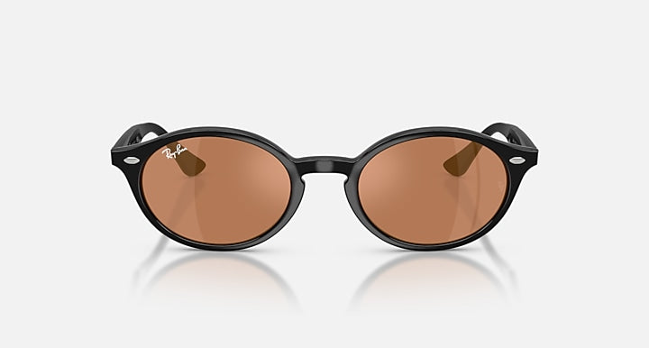 Ray-Ban RB4315 Black with Brown Mirror Gold Solid Color - Mirror lenses - Front