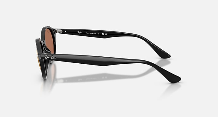 Ray-Ban RB4315 Black with Brown Mirror Gold Solid Color - Mirror lenses - Lateral