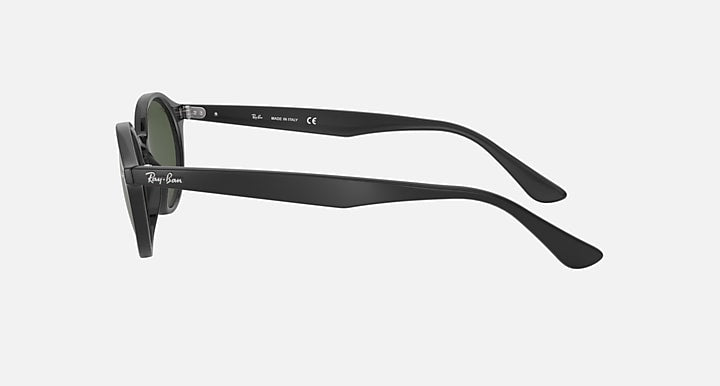 Ray-Ban RB4315 Black with Dark Green Solid Color lenses - Lateral