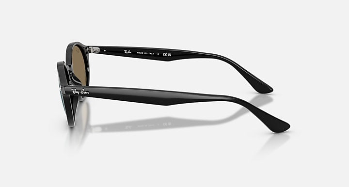 Ray-Ban RB4315 Black with Blue Mirror Solid Color - Mirror lenses - Lateral
