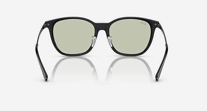 Ray-Ban RB4333D Black with Green Solid Color lenses - Back
