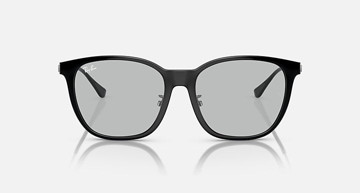 Ray-Ban RB4333D Black with Light Grey Solid Color lenses - Front