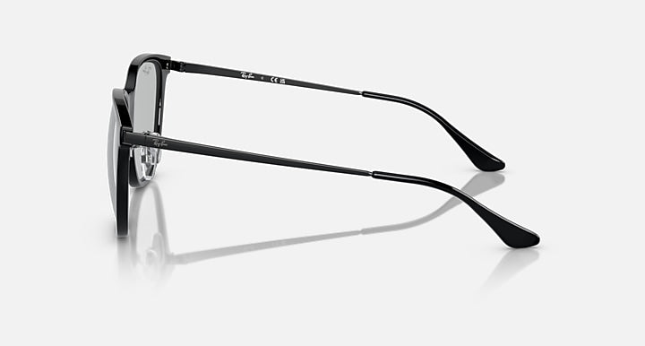 Ray-Ban RB4333D Black with Light Grey Solid Color lenses - Lateral