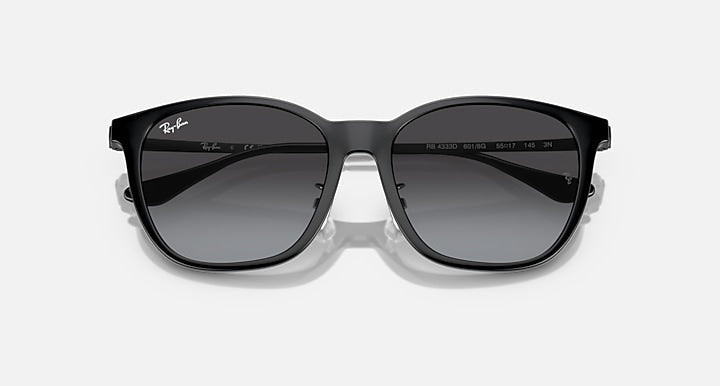 Ray-Ban RB4333D Black with Grey Gradient lenses - Closed Front