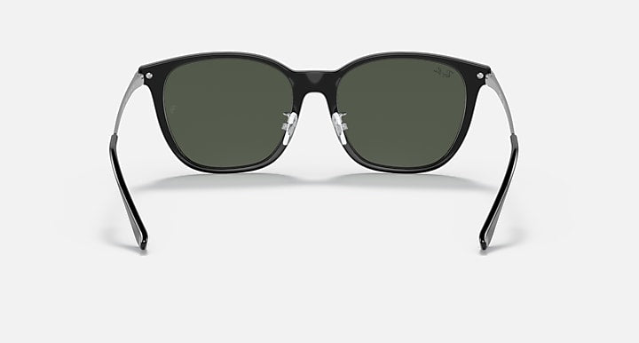 Ray-Ban RB4333D Black; Silver with G-15 Green Solid Color lenses - Back