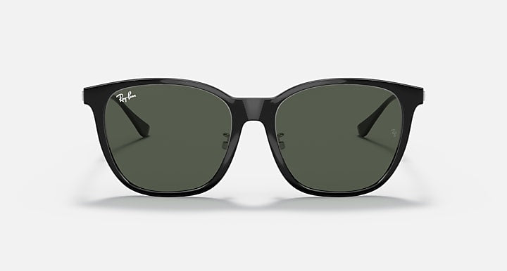 Ray-Ban RB4333D Black; Silver with G-15 Green Solid Color lenses - Front