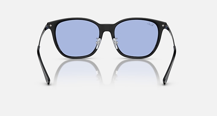 Ray-Ban RB4333D Black with Blue Solid Color lenses - Back