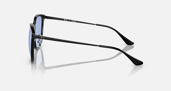 Ray-Ban RB4333D Black with Blue Solid Color lenses - Lateral