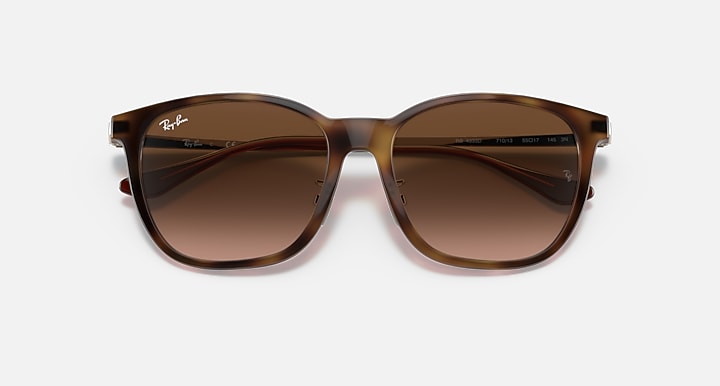 Ray-Ban RB4333D Light Havana; Gold with Brown Gradient Gradient lenses - Closed Front