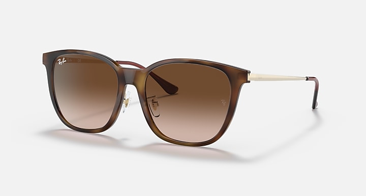 Ray-Ban RB4333D Light Havana; Gold with Brown Gradient Gradient lenses - Quarter
