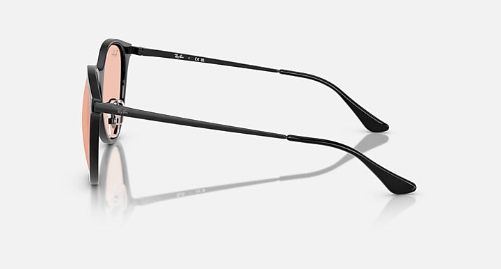 Ray-Ban RB4334D Black with Light Pink Solid Color lenses - Lateral