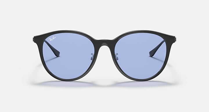 Ray-Ban RB4334D Black with Blue Classic Solid Color lenses - Front