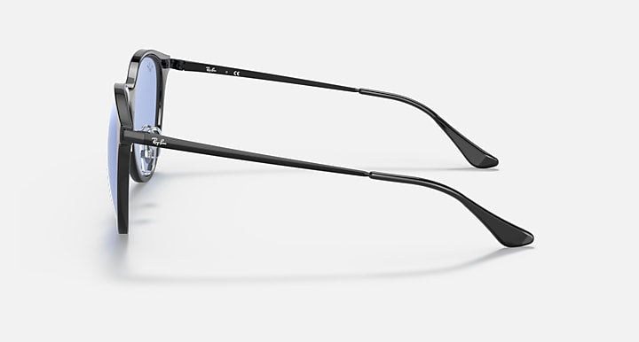 Ray-Ban RB4334D Black with Blue Classic Solid Color lenses - Lateral