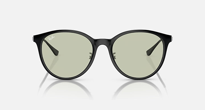 Ray-Ban RB4334D Black with Green Solid Color lenses - Front