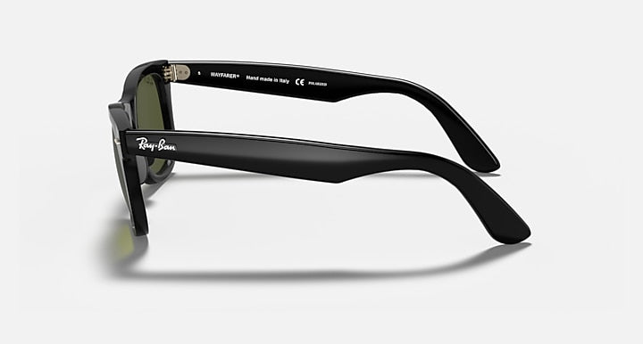 Ray-Ban WAYFARER EASE Black with G-15 Green Polarized Solid Color lenses - Lateral