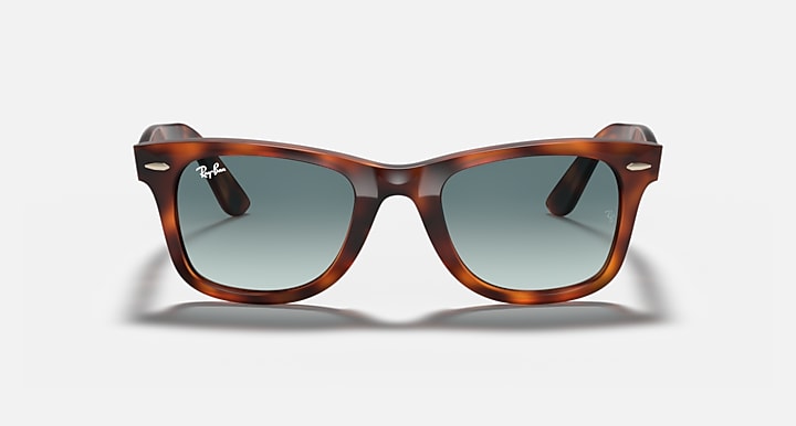 Ray-Ban WAYFARER EASE Red Havana with Blue Gradient Gradient lenses - Front
