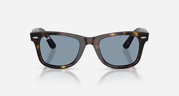 Ray-Ban WAYFARER EASE Havana with Blue Solid Color lenses - Front