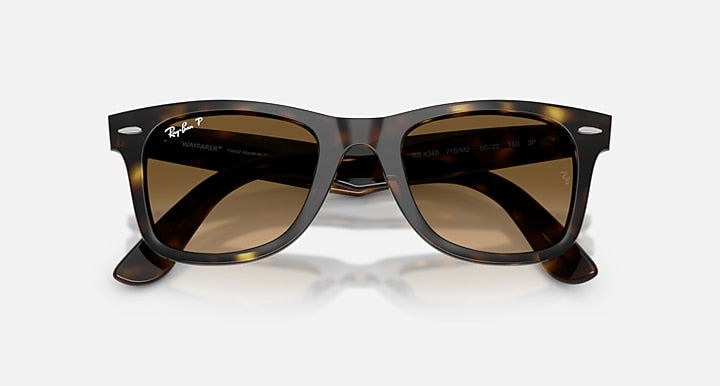 Ray-Ban WAYFARER EASE Havana with Polarized Brown Gradient Gradient lenses - Closed Front
