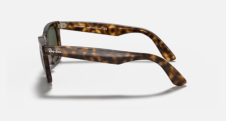 Ray-Ban WAYFARER EASE Light Havana with G-15 Green Solid Color lenses - Lateral
