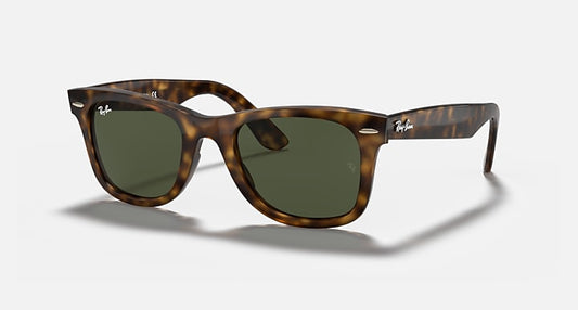 Ray-Ban WAYFARER EASE Light Havana with G-15 Green Solid Color lenses - Quarter