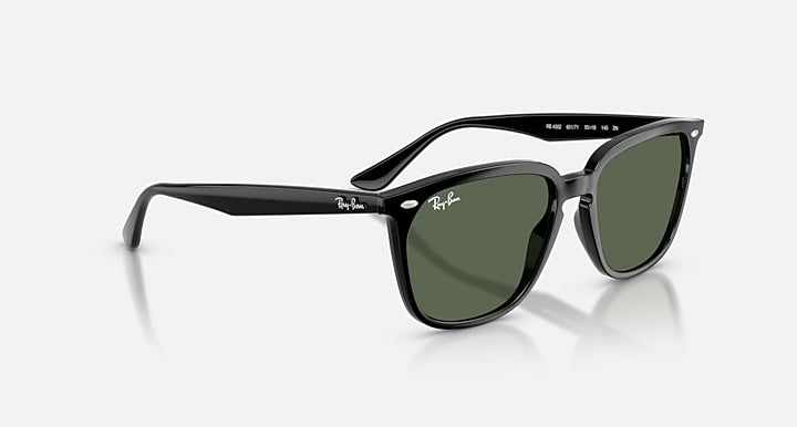 Ray-Ban RB4362 Black with Green Solid Color lenses - Alternative