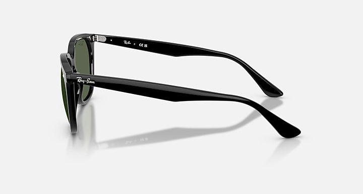 Ray-Ban RB4362 Black with Green Solid Color lenses - Lateral