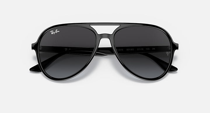 Ray-Ban RB4376 Black with Grey Gradient Gradient lenses - Closed Front