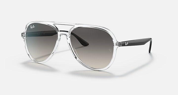 Ray-Ban RB4376 Transparent; Black with Grey Gradient Gradient lenses - Quarter