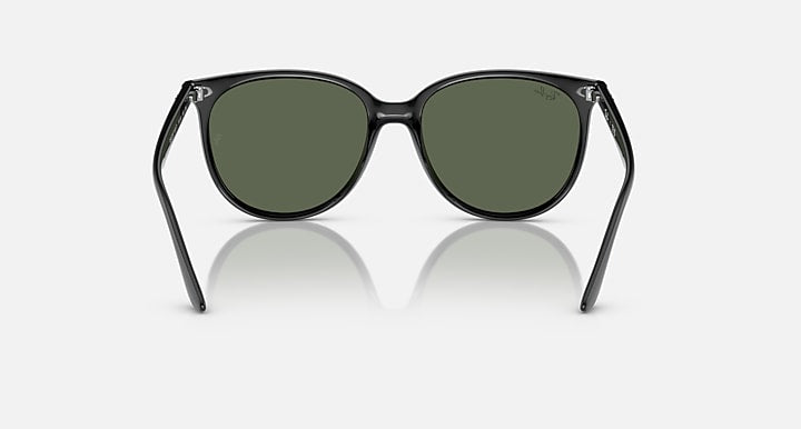 Ray-Ban RB4378 Black with Dark Green Solid Color lenses - Back