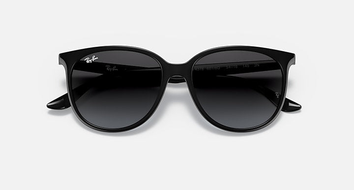 Ray-Ban RB4378 Black with Grey Gradient Gradient lenses - Closed Front