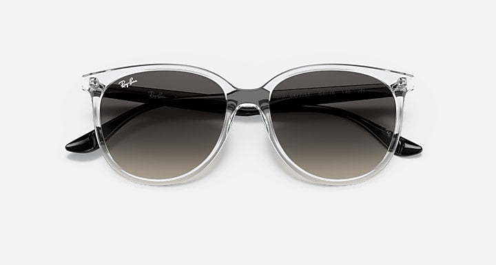 Ray-Ban RB4378 Transparent; Black with Grey Gradient Gradient lenses - Closed Front