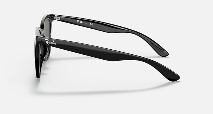 Ray-Ban RB4379D Black with Dark Green Solid Color lenses - Lateral