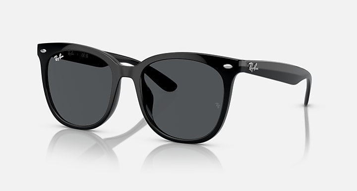 Ray-Ban RB4379D Black with Dark Grey Solid Color lenses - Quarter