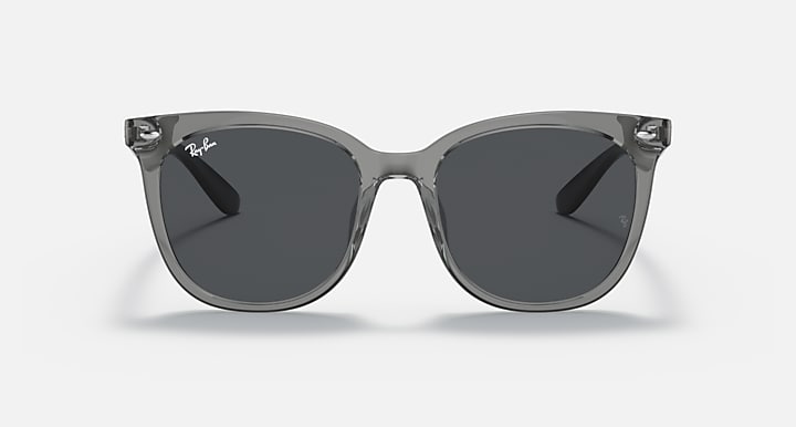 Ray-Ban RB4379D Transparent Grey; Grey with Dark Grey Solid Color lenses - Front