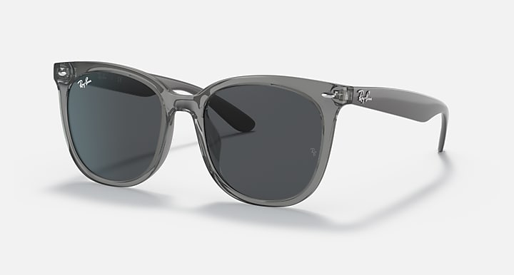 Ray-Ban RB4379D Transparent Grey; Grey with Dark Grey Solid Color lenses - Quarter