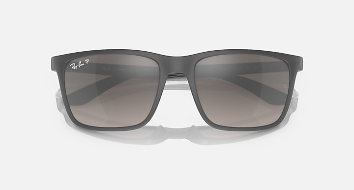 Ray-Ban RB4385 POLARIZED+ LENSES Grey with Grey Polarized+ Polarized+ lenses - Closed Front