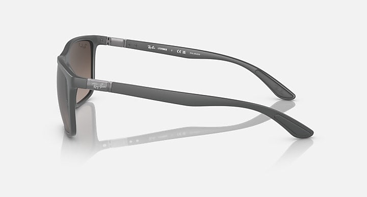 Ray-Ban RB4385 POLARIZED+ LENSES Grey with Grey Polarized+ Polarized+ lenses - Lateral
