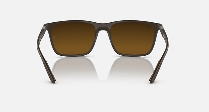 Ray-Ban RB4385 POLARIZED+ LENSES Brown with Gold & Brown Polarized+ Polarized+ lenses - Back