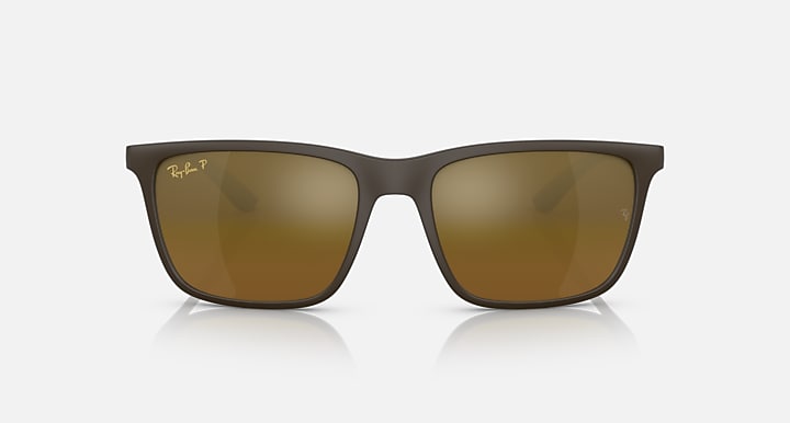 Ray-Ban RB4385 POLARIZED+ LENSES Brown with Gold & Brown Polarized+ Polarized+ lenses - Front