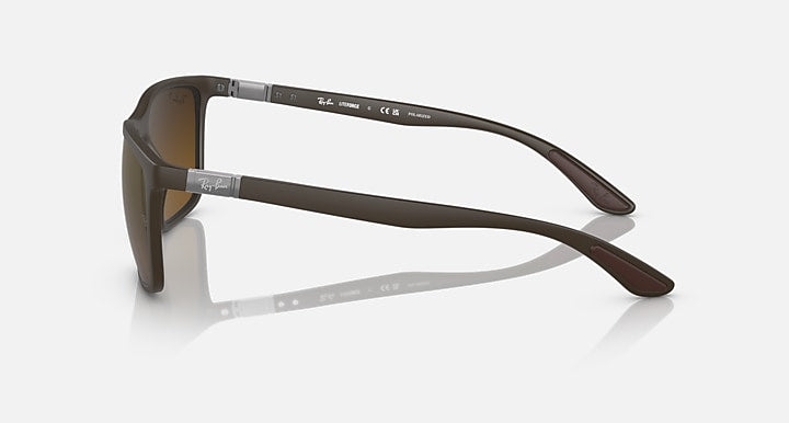 Ray-Ban RB4385 POLARIZED+ LENSES Brown with Gold & Brown Polarized+ Polarized+ lenses - Lateral
