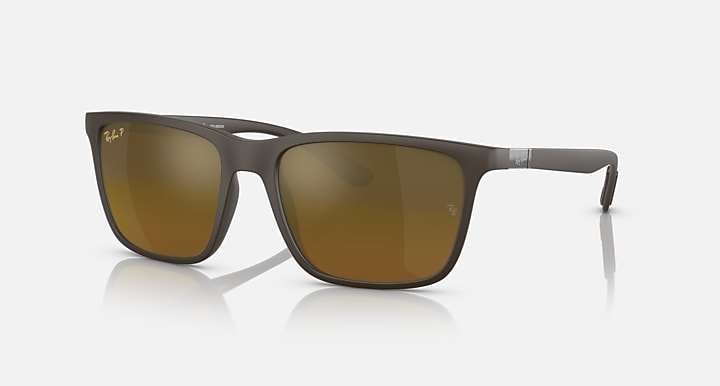 Ray-Ban RB4385 POLARIZED+ LENSES Brown with Gold & Brown Polarized+ Polarized+ lenses - Quarter