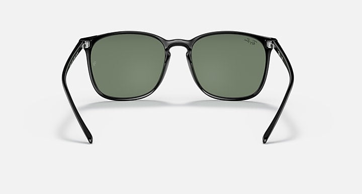 Ray-Ban RB4387 Black with Green Classic Solid Color lenses - Back