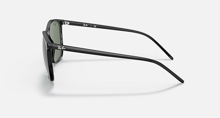 Ray-Ban RB4387 Black with Green Classic Solid Color lenses - Lateral