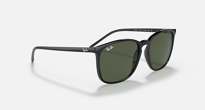 Ray-Ban RB4387 Black with Green Solid Color lenses - Alternative