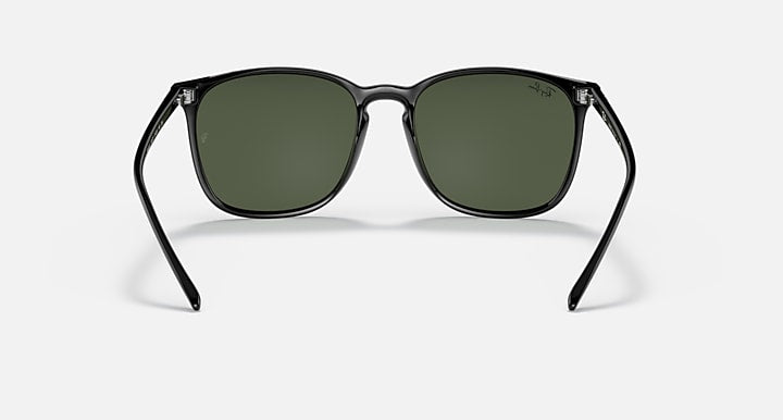 Ray-Ban RB4387 Black with Green Solid Color lenses - Back
