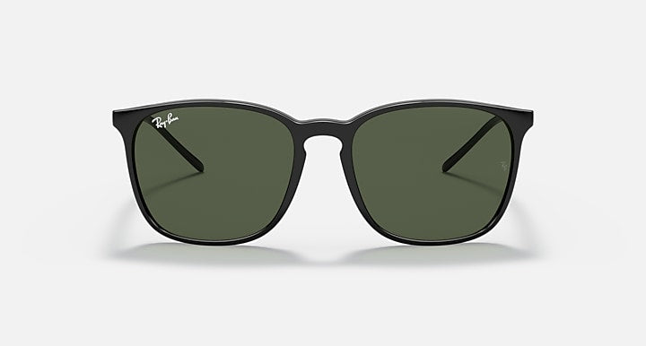 Ray-Ban RB4387 Black with Green Solid Color lenses - Front