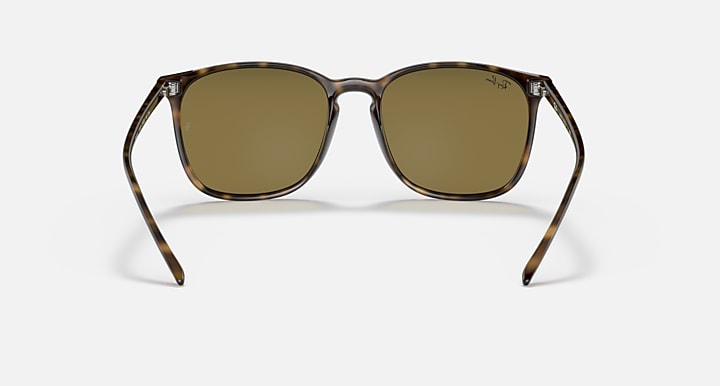 Ray-Ban RB4387 Light Havana with B-15 Brown Solid Color lenses - Back