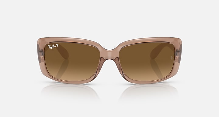 Ray-Ban RB4389 Transparent Brown; Ivory with Brown Polarized Gradient lenses - Front